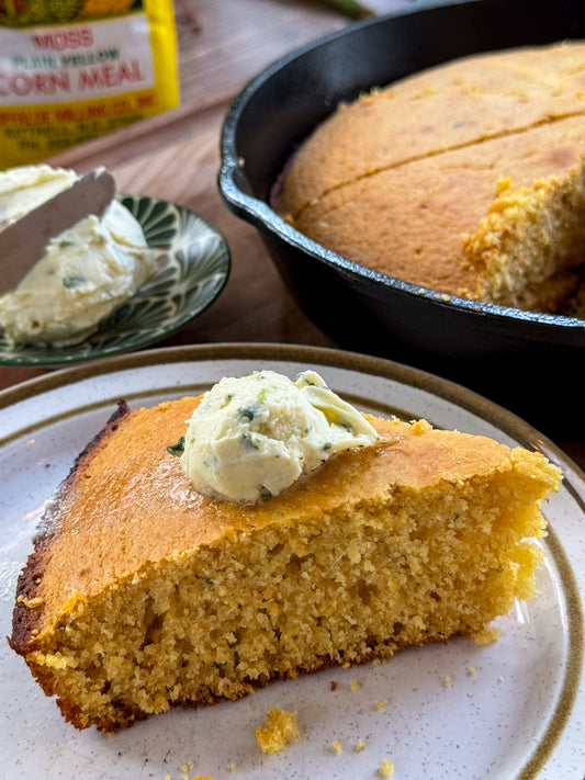 Garlic Herb Butter Cornbread