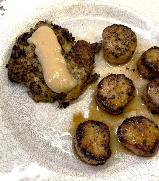 Scallop and Crab Cake Dinner