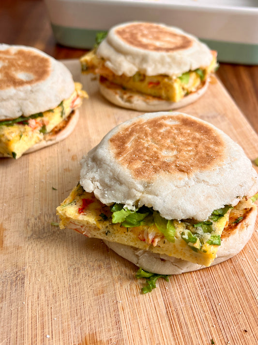 Lobster Frittata Breakfast Sandwiches