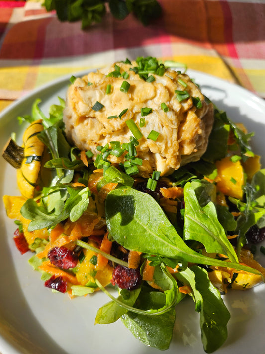 Crab Cakes with Arugula Salad