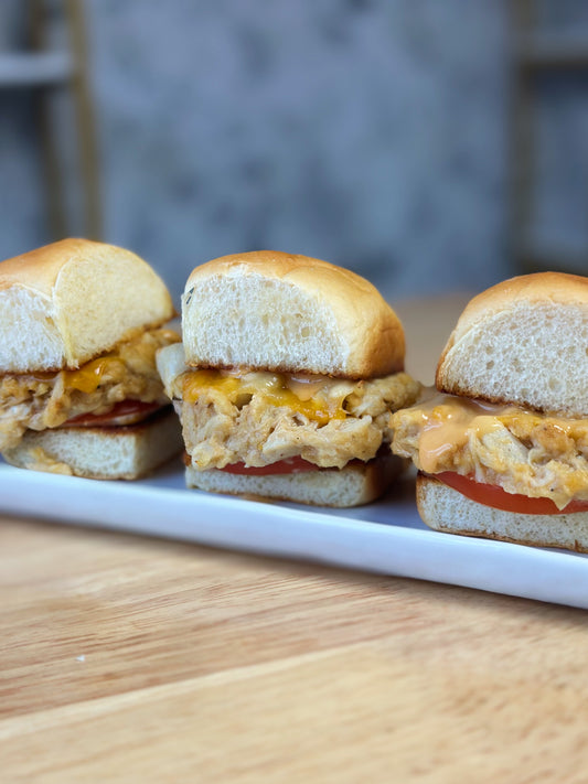 Mini Crab Cake Grilled Cheese Sliders