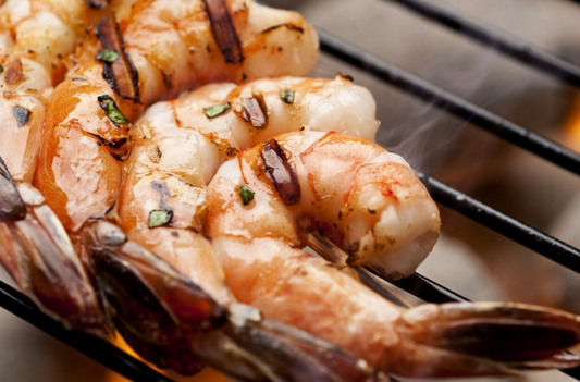 Shrimp on grill