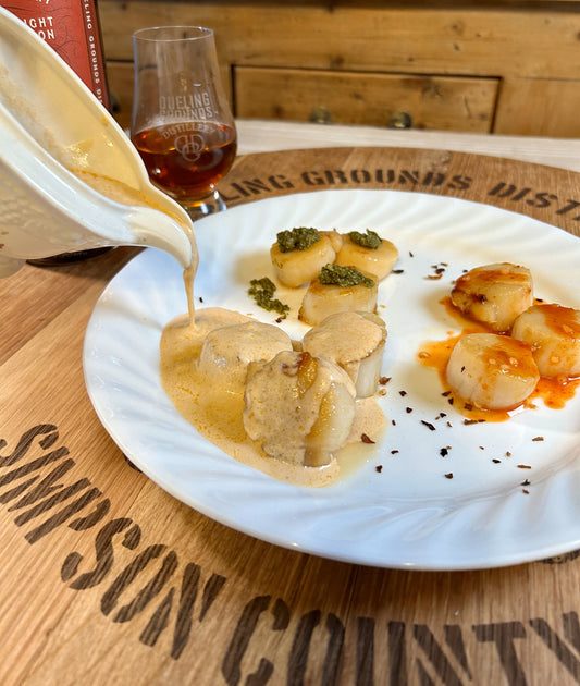Bourbon Cream Scallops
