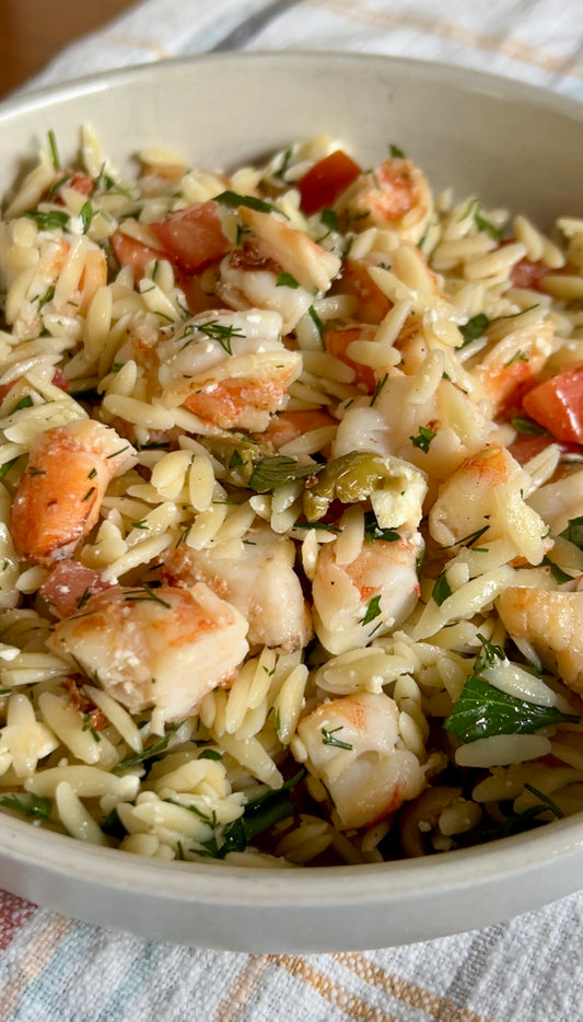 Mediterranean Shrimp Orzo Salad