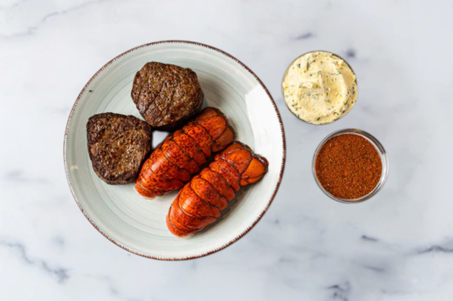 Filet Mignon and Lobster Tail Dinner For 2