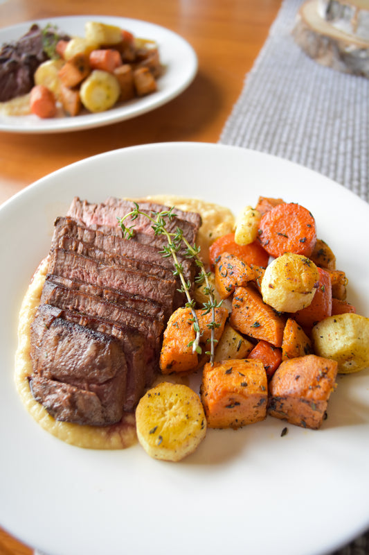 Filet Mignon with Caramelized Apple-Onion Sauce