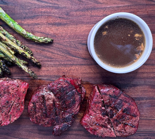 Reverse Seared Filet Mignon with Porcini Mushroom Sauce