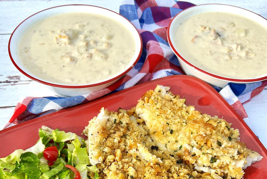 Haddock and clam chowder