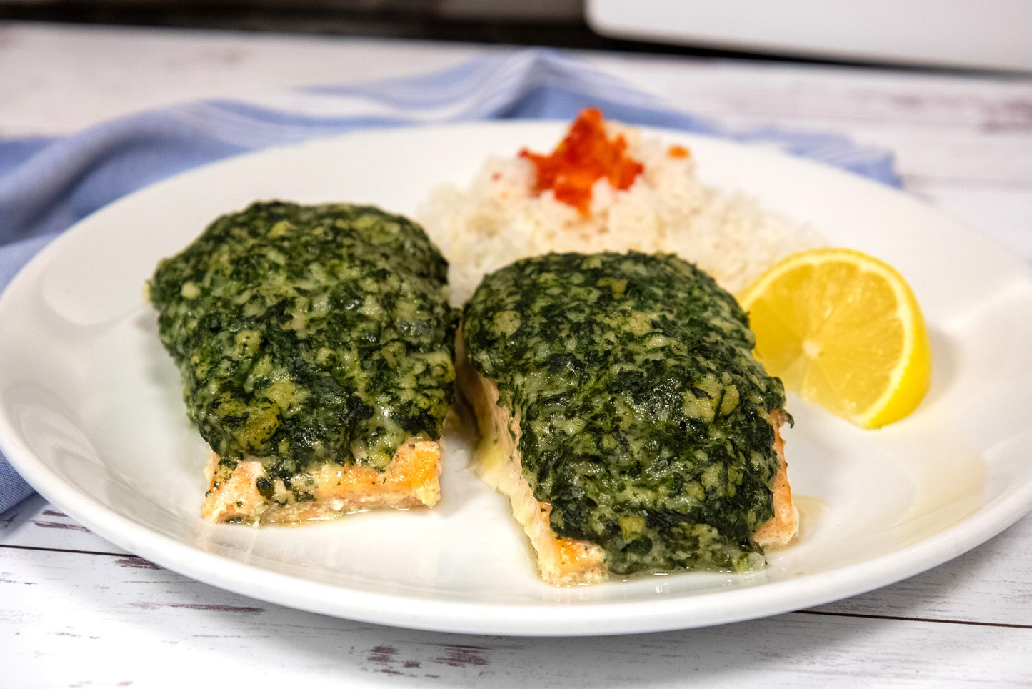 Spinach Crusted Salmon